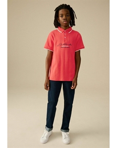 Поло REGULAR FIT-TEXTURED SHORT SLEEVE, красный Next