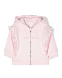 Kids худи на молнии с логотипом, розовый Givenchy