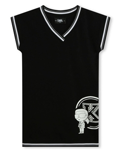 Платье K/Ikonik с полосками, черный Karl lagerfeld kids