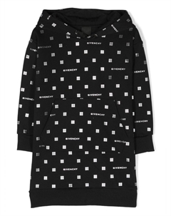 Kids платье с капюшоном и логотипом 4G, черный Givenchy