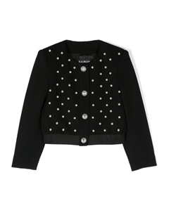 Kids бомбер с искусственным жемчугом, черный Balmain