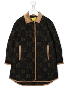 Пуховик с логотипом Arrows Kids, черный Off-white