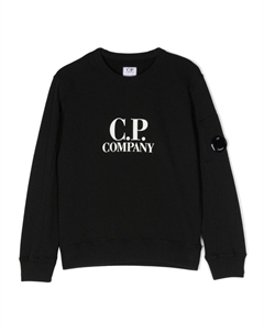 Kids толстовка с круглым вырезом и логотипом, черный C.p. company