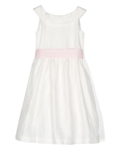 Расклешенное платье с поясом, белый Il gufo