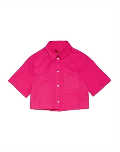 Рубашка с вышитым логотипом, розовый Max&co