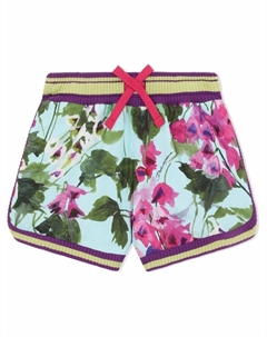 Шорты с кулиской и цветочным принтом, синий Dolce&gabbana