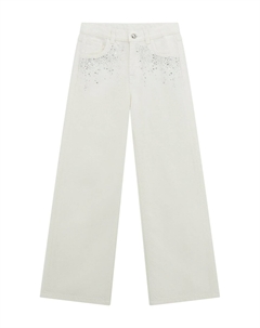 Мешковатые джинсы WIDE STRASS, белый Guess