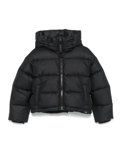 Kids пуховик с капюшоном, черный Aspesi
