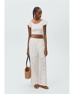 Брюки SANDP, слоновая кость Mango kids