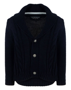 Жакет с лацканами-шалькой, синий Lapin house