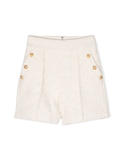 Kids шорты на молнии, нейтральный цвет Balmain