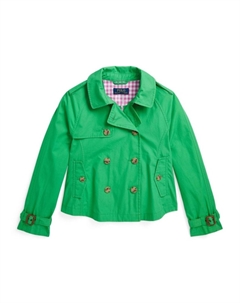 Короткий тренч, зеленый Ralph lauren