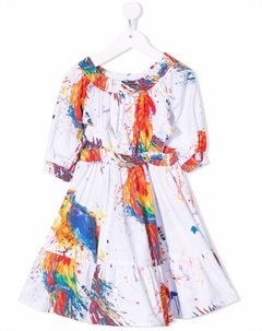 Платье с логотипом, белый Msgm kids