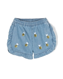 Джинсовые шорты с принтом, синий Stella mccartney kids