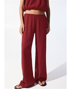 Пижамные штаны, темно-красный Pull & bear