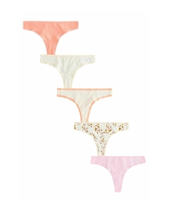 Стринги 5 PACK, фуксия Next