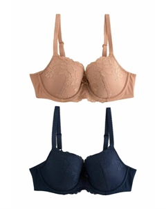 Бюстгальтер на косточках 2 PACK, синий Next