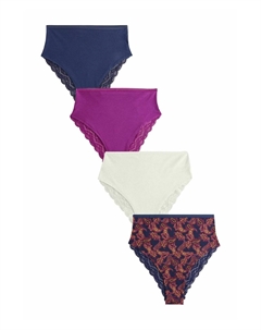 Трусы-брифы 4 PACK HIGH RISE, синий Next