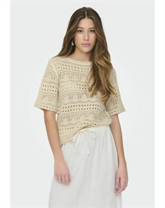 Футболка с принтом, бежевый Jdy