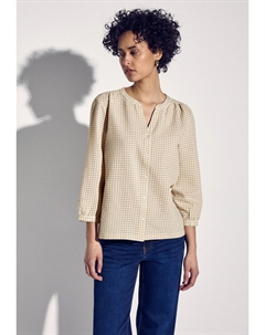 Блуза KARIERTE SEERSUCKER, бежевый Street one