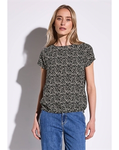 Блуза GEMUSTERTES, черный Street one