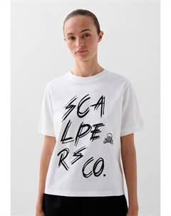 Футболка с принтом NAME SIGN, белый Scalpers