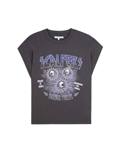 Футболка с принтом KISS SKULL, серый Scalpers