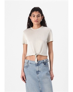 Базовая футболка ONLAMBER LIFE KNOT, кремовый Only