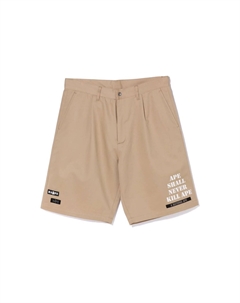 BAPE шорты чинос из кожи с карманами и многоцветным узором, черный A bathing ape®