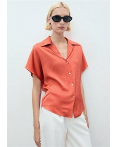 Рубашка SPLÝVAVÁ KRÁTKÝM RUKÁVEM, красный Mango