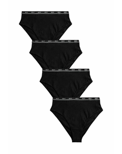 Трусы-брифы RICH LOGO KNICKERS 4 PACK, черный Next