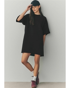 Повседневное платье RAW HEM DETAIL WASHED CREW NECK, черный Next