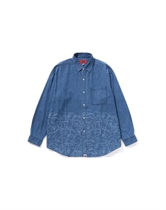 Рубашка из денима в честь 30-летия BAPE, синий A bathing ape®