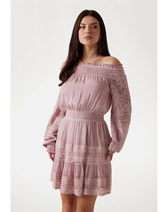 Повседневное платье KURZES OFF-SHOULDER, розовый Guess