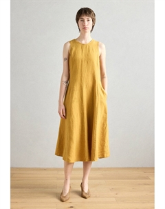 Повседневное платье DRESS FEMININE SHAPE MIDI LENGTH CUTLINES, темно-желтый Marc o'polo