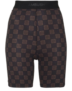 Облегающие шорты с завышенной талией и монограммой, черный Ambush