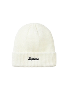 Шапка-бини унисекс, белый Supreme