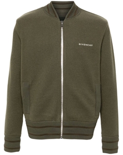 Шерстяной бомбер с нашивкой 4G, зеленый Givenchy