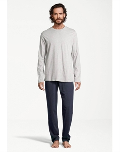 Пижама HOME SET, темно-синий/серый Schiesser