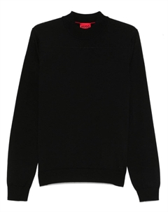 Свитер из натуральной шерсти, черный Hugo
