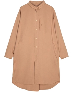 Рубашка на пуговицах без воротника, коричневый Homme plissé issey miyake