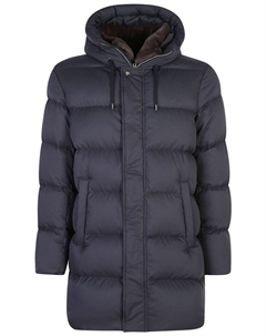 Куртка с логотипом-бляшкой, синий Herno