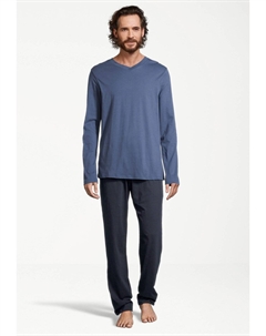 Пижама HOME SET, темно-синий Schiesser
