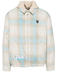 Шуба из искусственного меха с капюшоном, нейтральный цвет Aape by a bathing ape