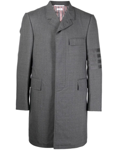 Длинный пиджак с полосками 4-Bar, серый Thom browne