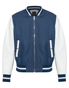 Куртка-бомбер с монограммой и жаккардом, синий Givenchy