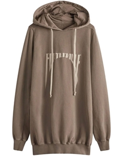 Толстовка с вышитым логотипом, коричневый Rick owens