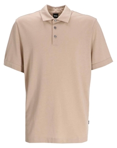 Рубашка-поло из хлопка, серый Boss