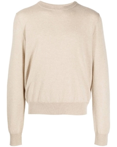 Кашемировый джемпер с круглым вырезом, коричневый The row