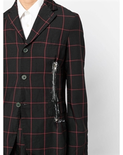 Black Comme Des Garçons клетчатый пиджак с заостренными лацканами, черный Comme des garçons black